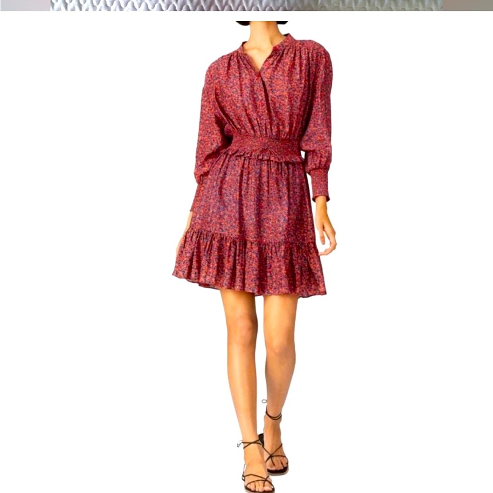 Rebecca Minkoff smocked waist print mini NWOT